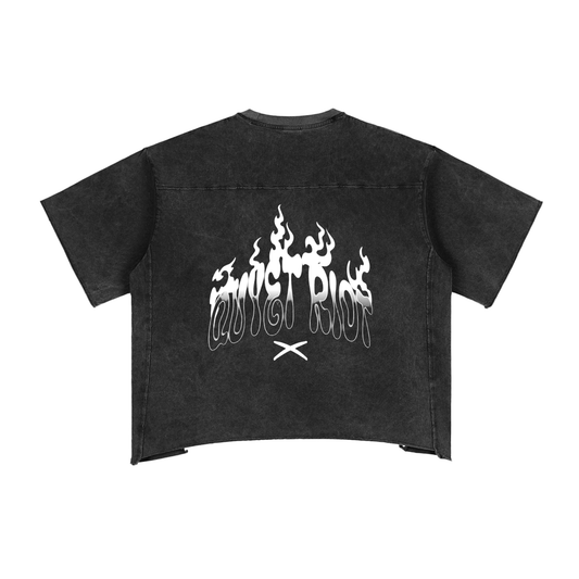 Raw Edge Snow Washed Boxy T-Shirt