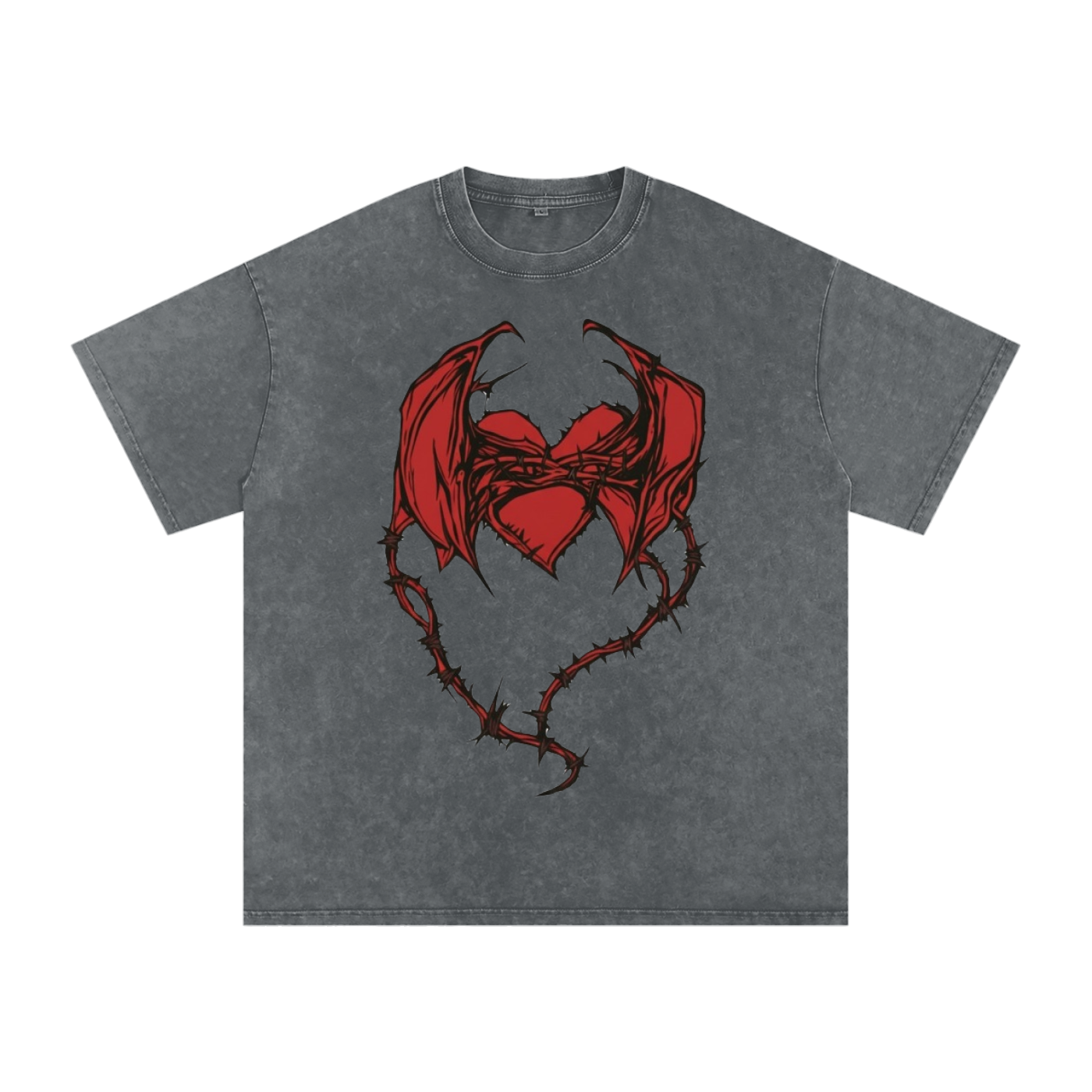 Snow Washed Oversized Cotton T-Shirt