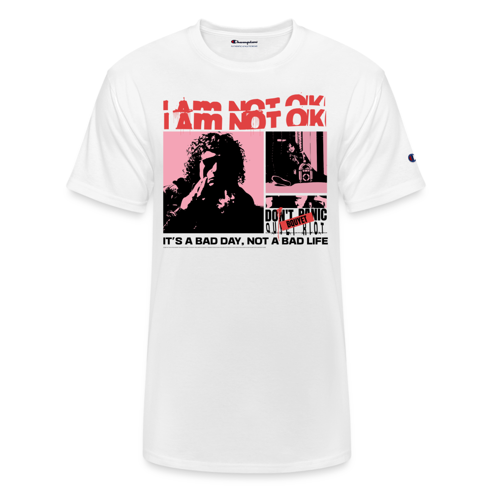 Bquyet Don't Panic Unisex T-Shirt - white