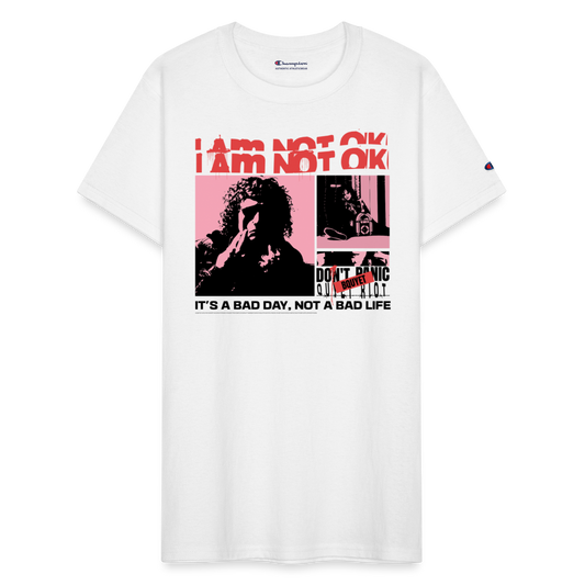 Bquyet Don't Panic Unisex T-Shirt - white