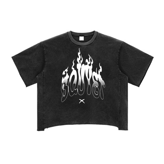 Raw Edge Snow Washed Boxy T-Shirt