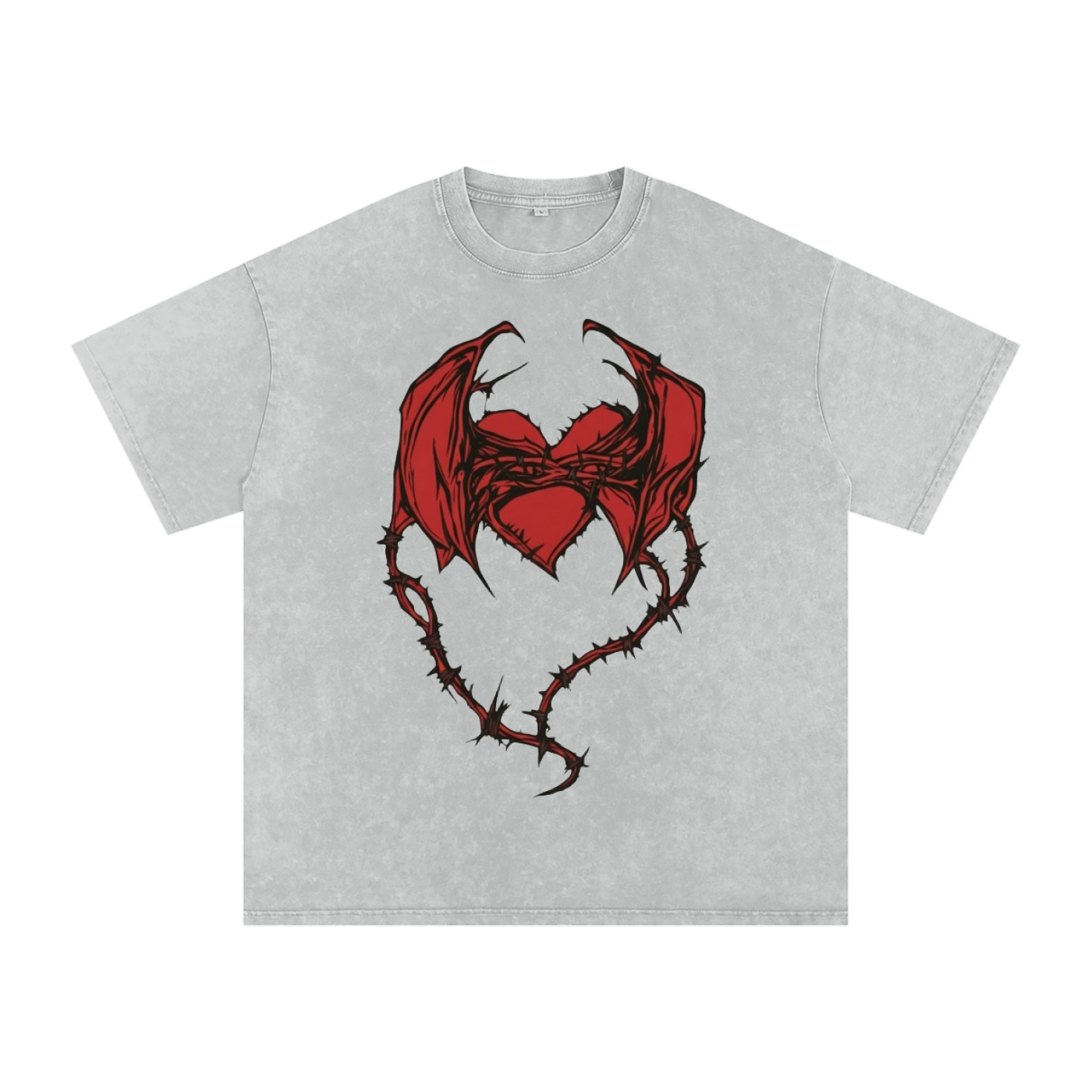 Snow Washed Oversized Cotton T-Shirt