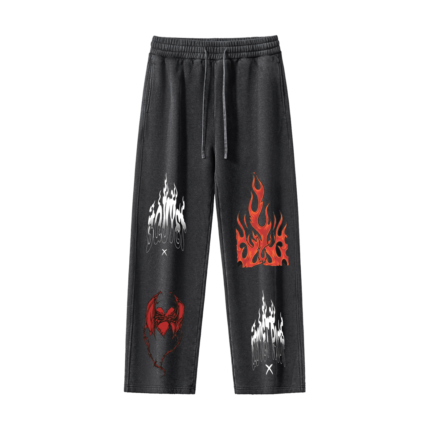 Frayed Enzyme Washed Fleece Sweatpants